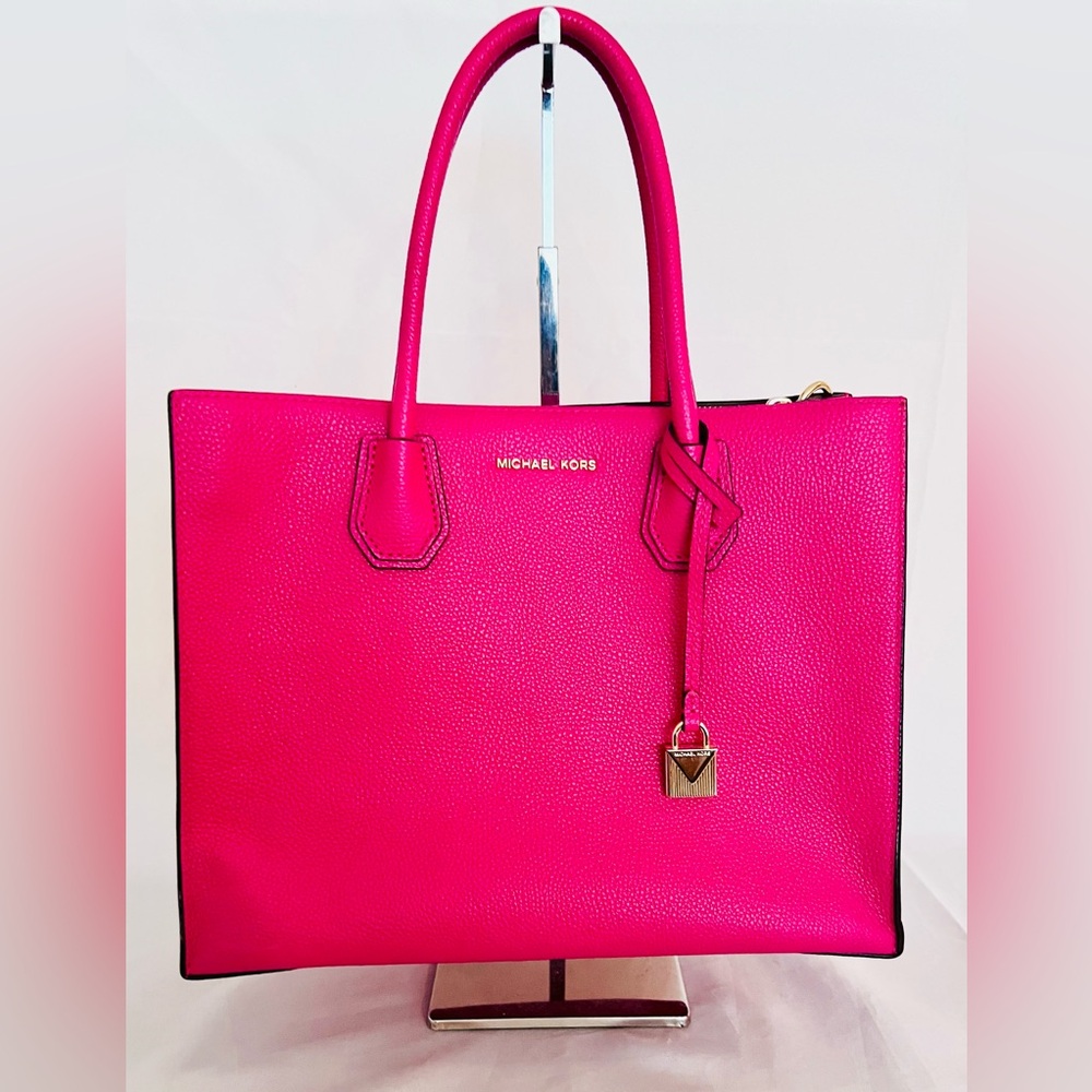 Michael Kors Fuchsia Pebbled Leather Tote